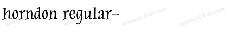 horndon regular字体转换